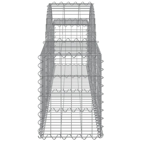 Kosze gabionowe, 12 szt, 200x30x40/60 cm, galwanizowane żelazo