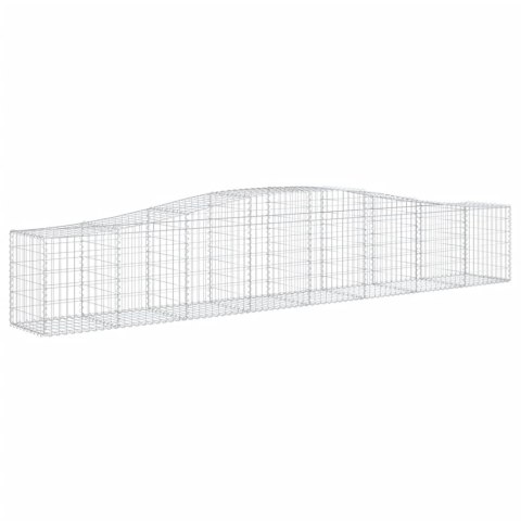 Kosze gabionowe, 4 szt, 400x50x60/80 cm, galwanizowane żelazo