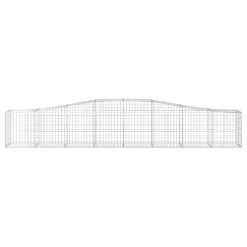 Kosze gabionowe, 4 szt, 400x50x60/80 cm, galwanizowane żelazo