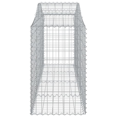 Kosze gabionowe, 5 szt, 200x50x80/100 cm, galwanizowane żelazo