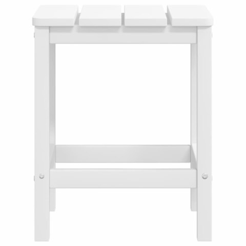 Krzesła Adirondack z podnóżkami i stolikiem, HDPE, białe