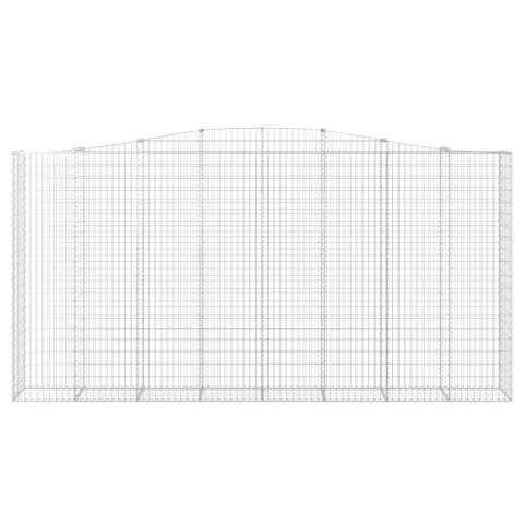 Łukowaty kosz gabionowy 400x50x200/220 cm, galwanizowane żelazo