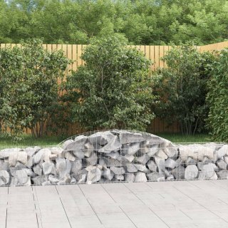Kosze gabionowe, 11 szt, 300x50x40/60 cm, galwanizowane żelazo