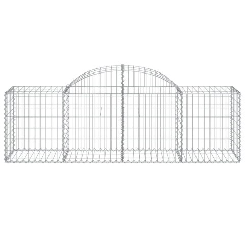 Kosze gabionowe, 13 szt, 200x50x60/80 cm, galwanizowane żelazo