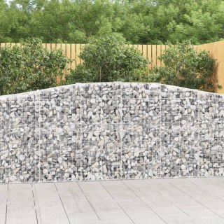 Kosze gabionowe, 4 szt, 400x50x100/120 cm, galwanizowane żelazo