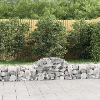 Kosze gabionowe, 8 szt, 200x50x40/60 cm, galwanizowane żelazo