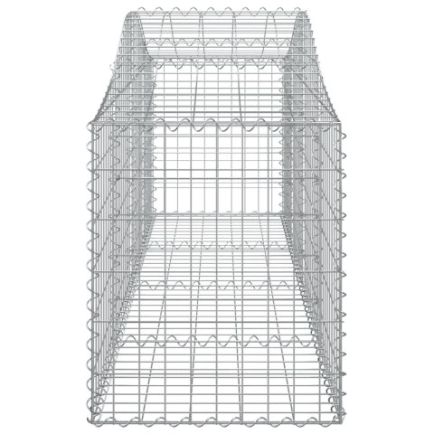 Kosze gabionowe, 10 szt, 200x50x60/80 cm, galwanizowane żelazo
