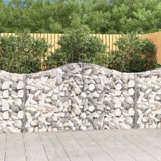 Kosze gabionowe, 11 szt, 200x30x100/120cm, galwanizowane żelazo