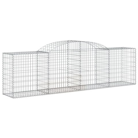 Kosze gabionowe, 4 szt., 300x50x80/100 cm, galwanizowane żelazo