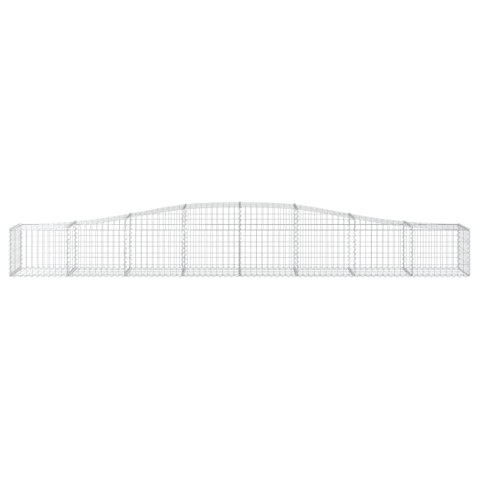 Kosze gabionowe, 6 szt, 400x50x40/60 cm, galwanizowane żelazo