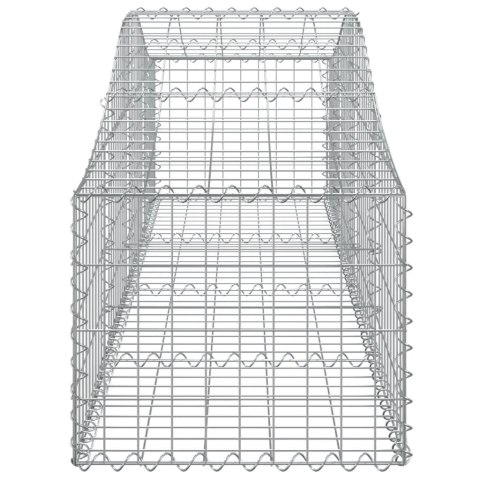 Kosze gabionowe, 7 szt, 200x50x40/60 cm, galwanizowane żelazo
