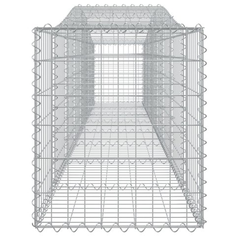 Kosze gabionowe, 7 szt, 400x50x60/80 cm, galwanizowane żelazo