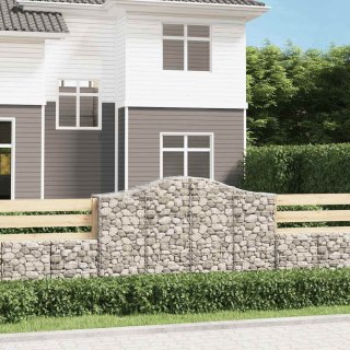 Kosze gabionowe, 8 szt, 200x50x120/140 cm, galwanizowane żelazo