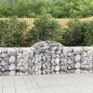 Kosze gabionowe, 12 szt, 200x50x80/100 cm, galwanizowane żelazo