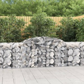 Kosze gabionowe, 12 szt, 300x50x80/100 cm, galwanizowane żelazo