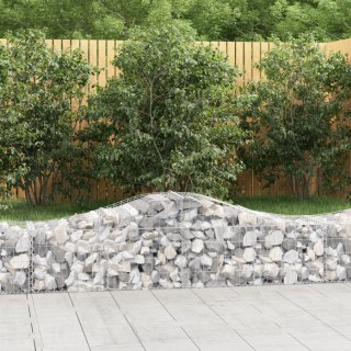 Kosze gabionowe, 14 szt, 200x50x40/60 cm, galwanizowane żelazo