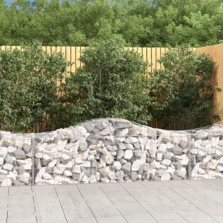 Kosze gabionowe, 14 szt, 200x50x60/80 cm, galwanizowane żelazo