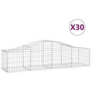 Kosze gabionowe, 30 szt, 200x50x40/60 cm, galwanizowane żelazo