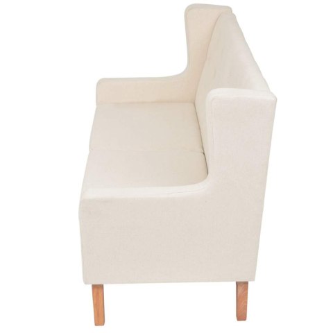 Zestaw wypoczynkowy - sofa i fotel, kremowe