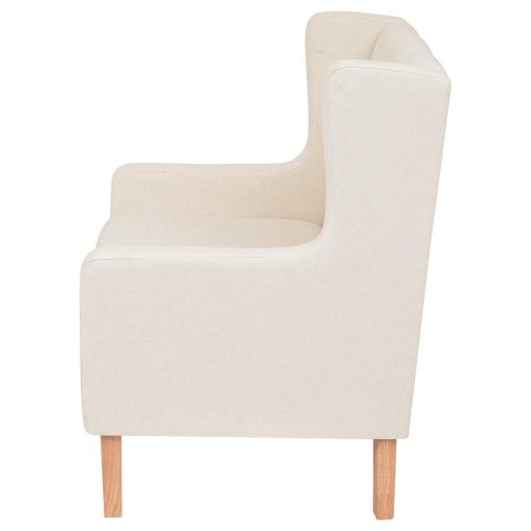 Zestaw wypoczynkowy - sofa i fotel, kremowe