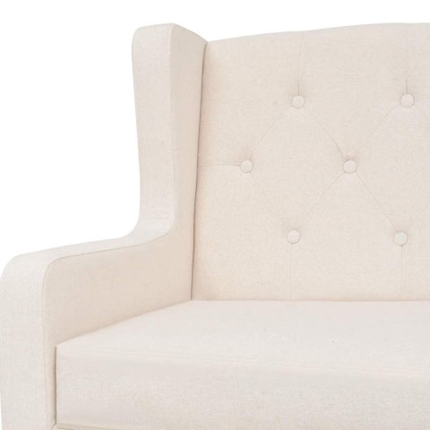 Zestaw wypoczynkowy - sofa i fotel, kremowe