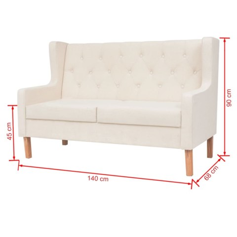 Zestaw wypoczynkowy - sofa i fotel, kremowe