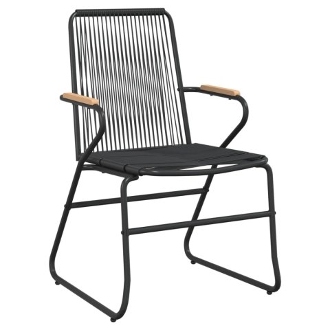 9-częściowy zestaw mebli ogrodowych, czarny, rattan PVC