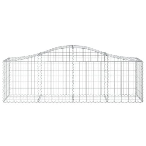 Kosze gabionowe, 25 szt, 200x50x60/80 cm, galwanizowane żelazo
