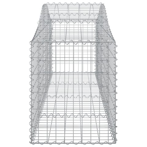 Kosze gabionowe, 13 szt, 200x50x60/80 cm, galwanizowane żelazo