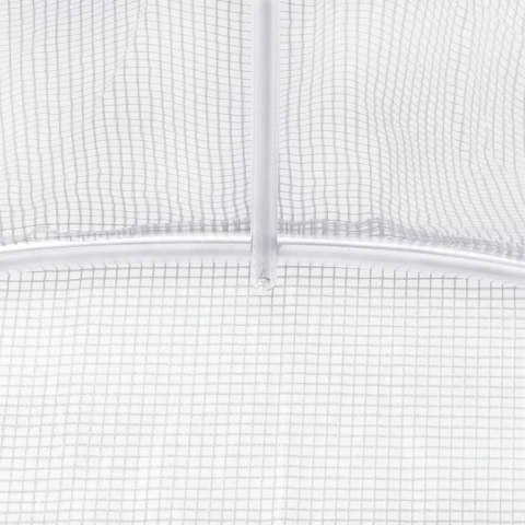 Szklarnia ze stalową ramą, biała, 48 m², 12x4x2 m