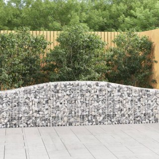 Kosze gabionowe, 10 szt, 400x30x60/80 cm, galwanizowane żelazo