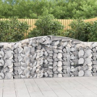 Kosze gabionowe, 10 szt, 400x50x100/120cm, galwanizowane żelazo