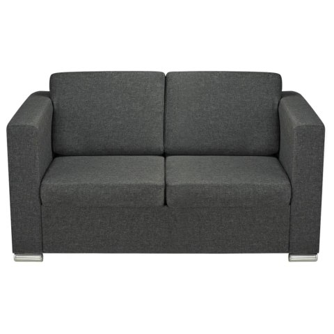 2 osobowa sofa tapicerowana ciemnoszara