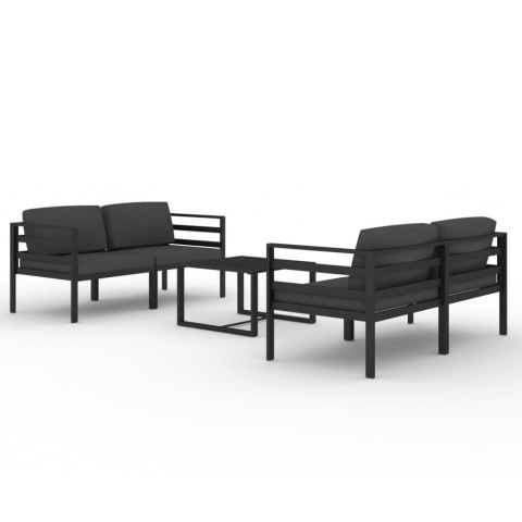 5-cz. zestaw mebli ogrodowych, poduszki, aluminium, antracyt