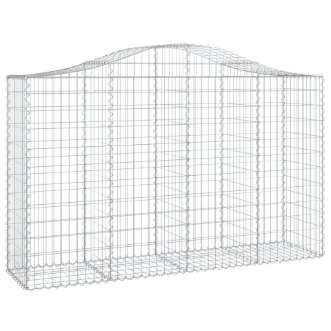 Kosze gabionowe, 11 szt, 200x50x120/140cm, galwanizowane żelazo