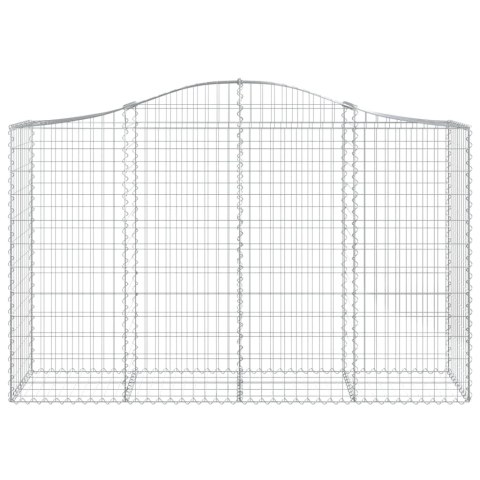 Kosze gabionowe, 11 szt, 200x50x120/140cm, galwanizowane żelazo