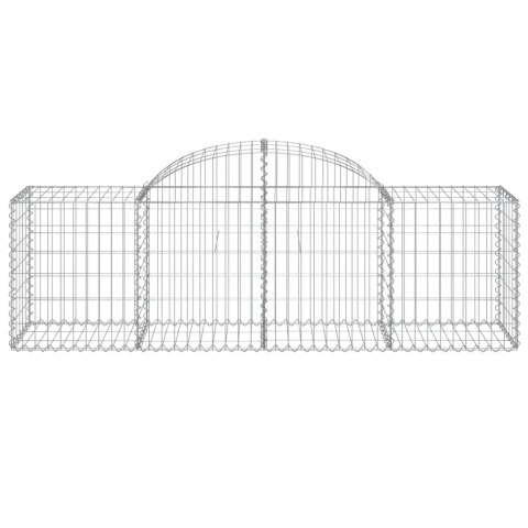 Kosze gabionowe, 8 szt., 200x50x60/80 cm, galwanizowane żelazo