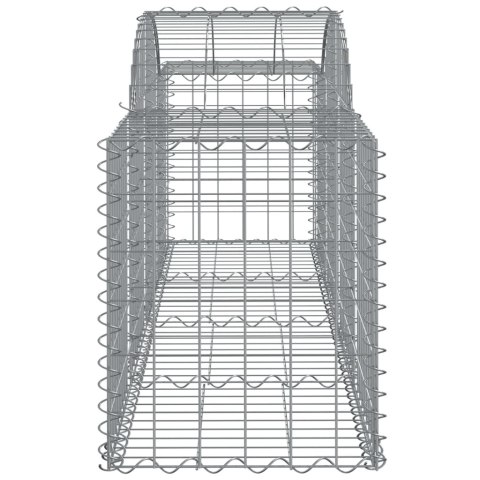 Kosze gabionowe, 8 szt., 200x50x60/80 cm, galwanizowane żelazo