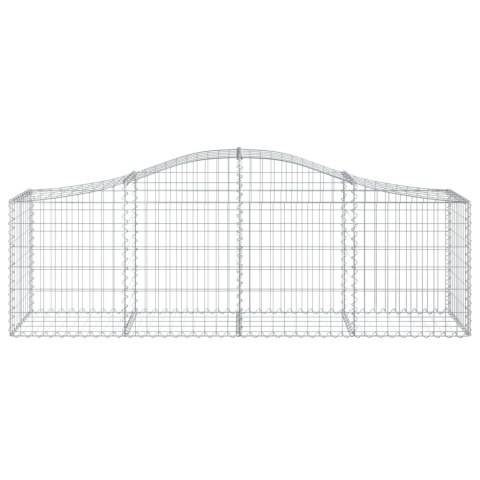 Kosze gabionowe, 9 szt, 200x50x60/80 cm, galwanizowane żelazo