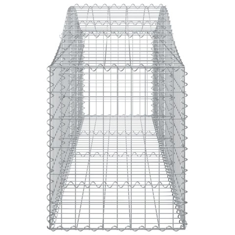 Kosze gabionowe, 9 szt, 200x50x60/80 cm, galwanizowane żelazo