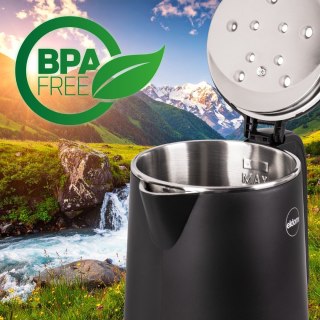 ELDOM CZAJNIK BEZPRZEWODOWY C515C 1,8 L 2000W CZARNY 5 PROGRAMÓW 45,55,70,85,100°C , PODTRZYMYWANIE TEMPERATURY