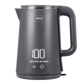 ELDOM CZAJNIK BEZPRZEWODOWY C515S ORRA 1,8L 2000W, SZARY, 5 PROGRAMÓW 45,55,70,85,100°C, PODTRZYMYWANIE TEMPERATURY