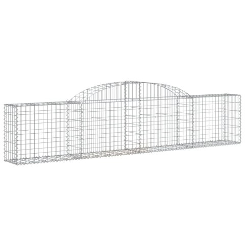 Kosze gabionowe, 10 szt., 300x30x60/80 cm, galwanizowane żelazo
