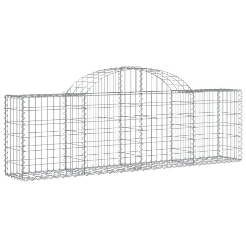 Kosze gabionowe, 13 szt, 200x30x60/80 cm, galwanizowane żelazo