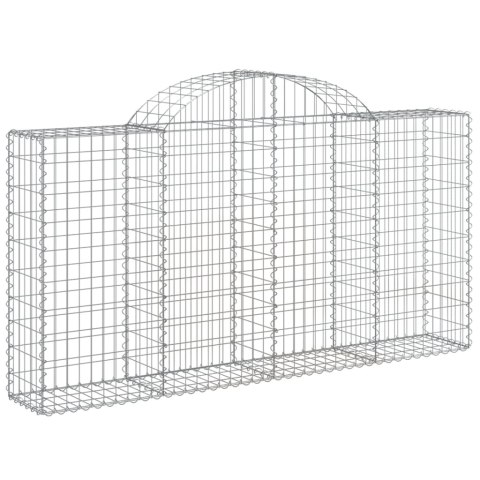 Kosze gabionowe, 15 szt, 200x30x100/120cm, galwanizowane żelazo