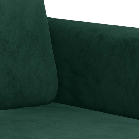 Sofa 3-osobowa, ciemnozielony, 180 cm, obita aksamitem