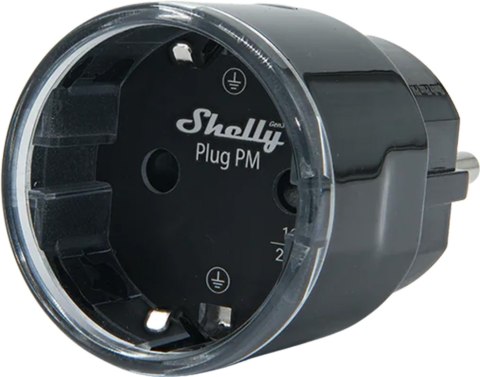 Inteligentne gniazdko 13A Shelly Plug PM Gen3 Matter czarny