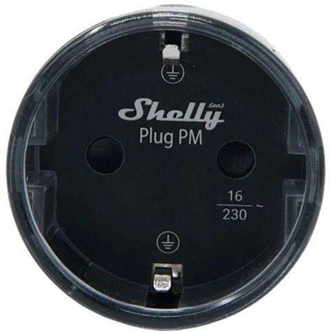 Inteligentne gniazdko 13A Shelly Plug PM Gen3 Matter czarny