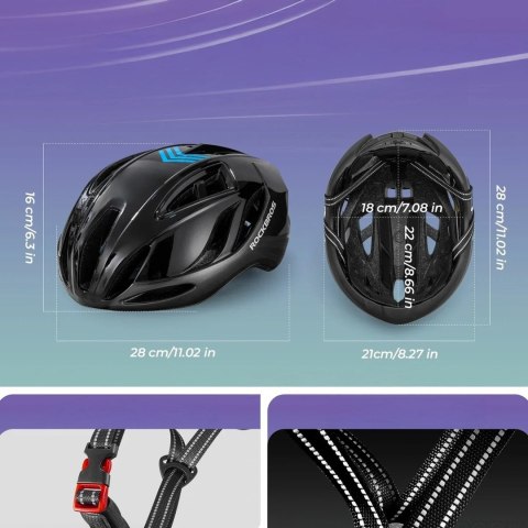 Kask rowerowy lekki 58-62 cm - tytanowy