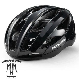 Kask rowerowy z ramą wzmacniającą 58-62 cm - czarny